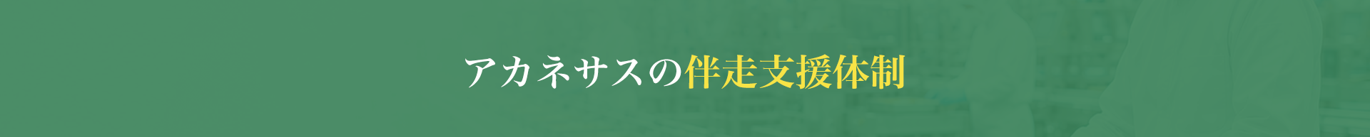 アカネサスの伴走支援体制