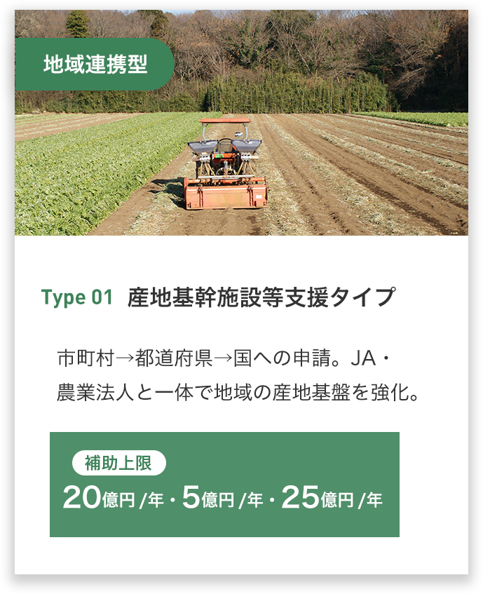 Type 01 産地基幹施設等支援タイプ