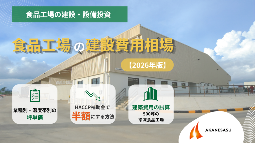 食品工場の建設費用相場【2026年版】のアイキャッチ